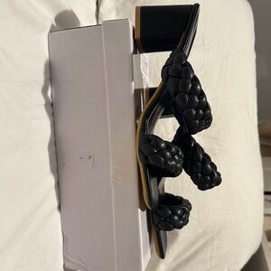 Black Braided Women's Heels